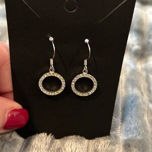 Park Lane ‘Sharper Image’ Genuine CZ Silvertone Circle Earrings